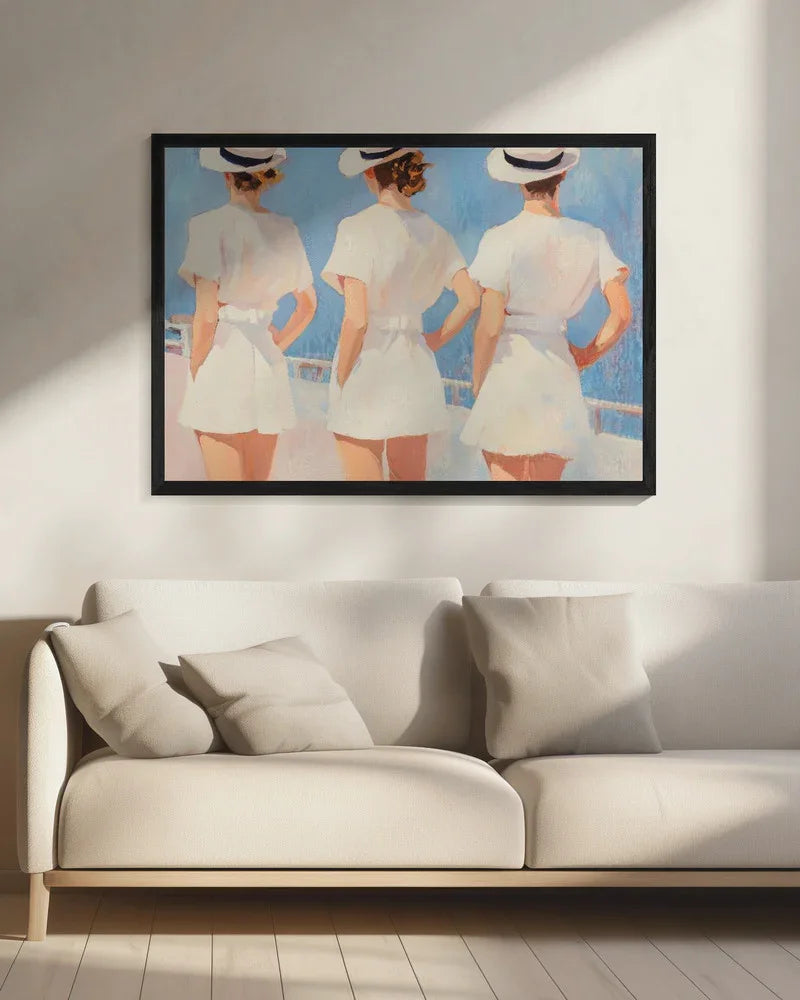 Retro Three Sailors - Melloi Art Prints Framed Art | Home or Office Art