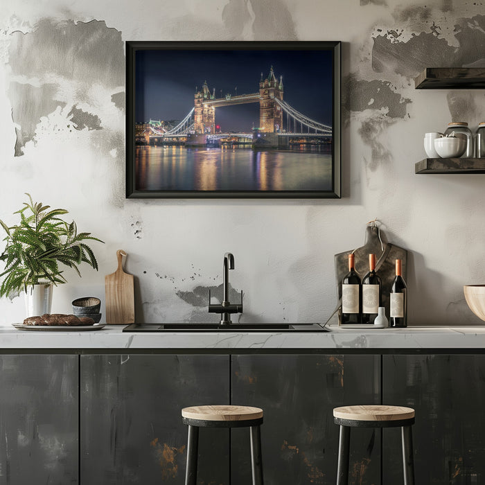 Night at The Tower Bridge - Nader El Assy Framed Art | Home or Office Art