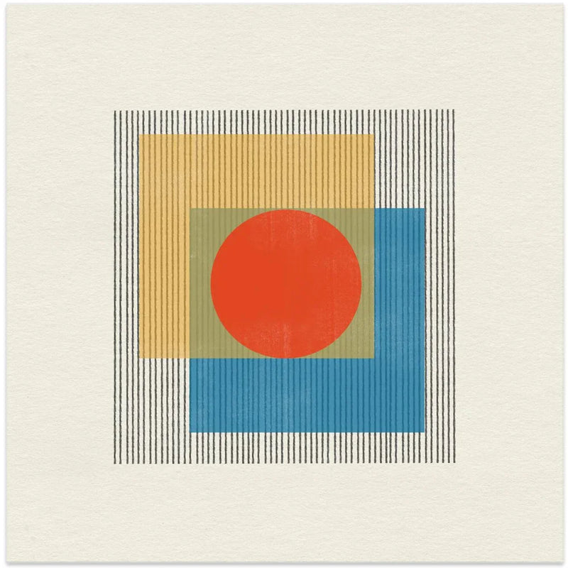 Midcentury Modern Object No3. by THE MIUUS STUDIO Square Canvas Print Art for Modern Home Decor. Decorate your office or living room with canvas artwork