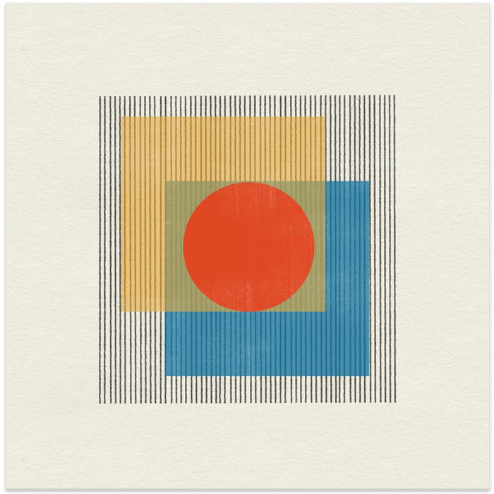 Midcentury Modern Object No3. by THE MIUUS STUDIO Square Canvas Print Art for Modern Home Decor. Decorate your office or living room with canvas artwork