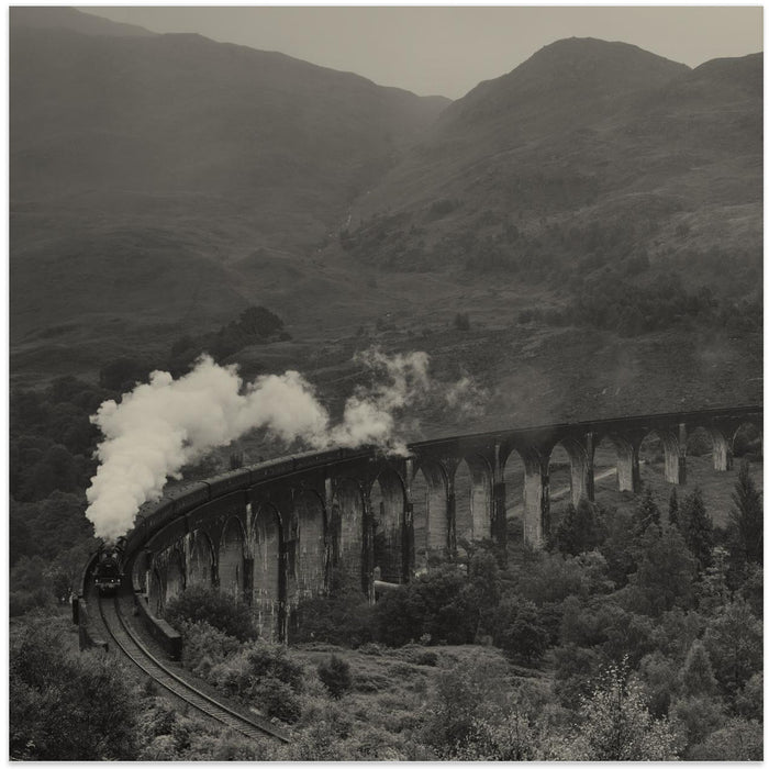 Hogwarts Express by Pawel Majewski Square Canvas Print Art for Modern Home Decor. Decorate your office or living room with canvas artwork
