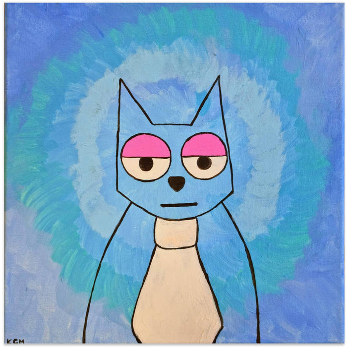 Cat Square Canvas Art  Gulnara Khamitova 