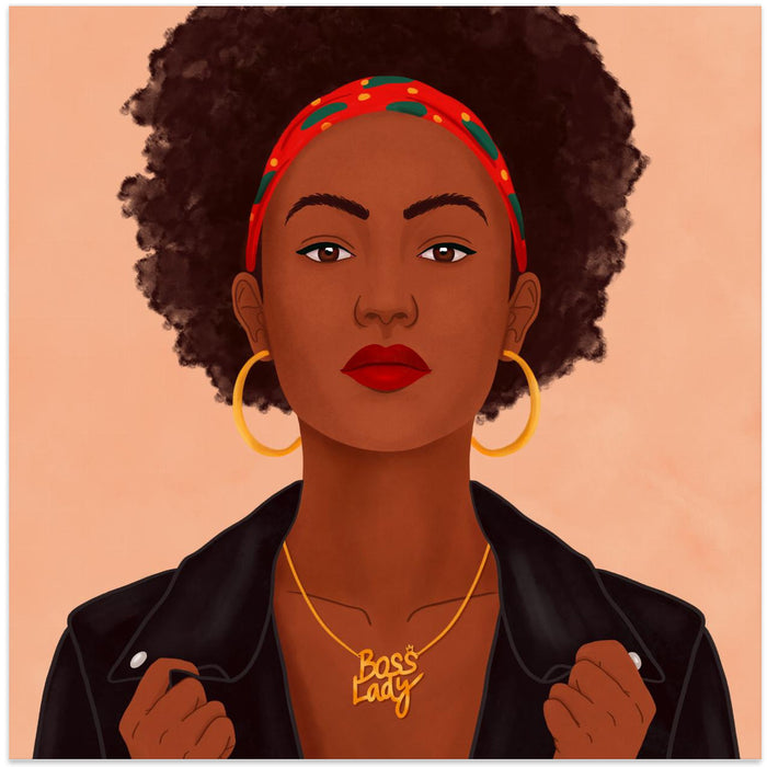 Boss Lady Square Canvas Art  Petra Holíková 