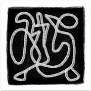Black Scribble 3 by Sharyn Bursic Square Canvas Print Art for Modern Home Decor. Decorate your office or living room with canvas artwork