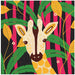 Giraffe-Animal Trilogy Square Canvas Art  Shriya Bhattacharya 