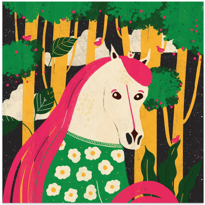 Horse-Animal Trilogy Square Canvas Art  Shriya Bhattacharya 