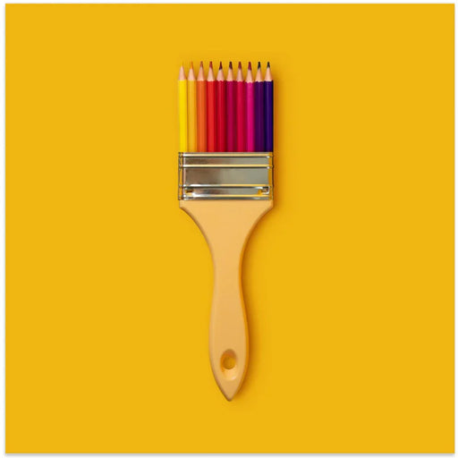 Creative Brush by Artem Pozdniakov Square Canvas Print Art for Modern Home Decor. Decorate your office or living room with canvas artwork
