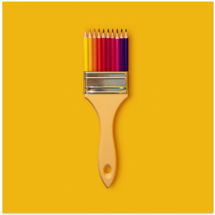 Creative Brush by Artem Pozdniakov Square Canvas Print Art for Modern Home Decor. Decorate your office or living room with canvas artwork
