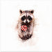 Baby Racoon by Emel Tunaboylu Square Canvas Print Art for Modern Home Decor. Decorate your office or living room with canvas artwork