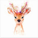 Baby Deer by Emel Tunaboylu Square Canvas Print Art for Modern Home Decor. Decorate your office or living room with canvas artwork
