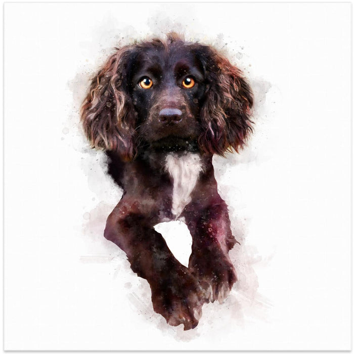 Baby Puppy by Emel Tunaboylu Square Canvas Print Art for Modern Home Decor. Decorate your office or living room with canvas artwork