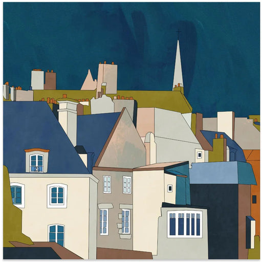 Saint Malo Kopie by Ana Rut Bre Square Canvas Print Art for Modern Home Decor. Decorate your office or living room with canvas artwork
