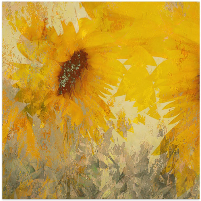 Sunflower by Nel Talen Square Canvas Print Art for Modern Home Decor. Decorate your office or living room with canvas artwork