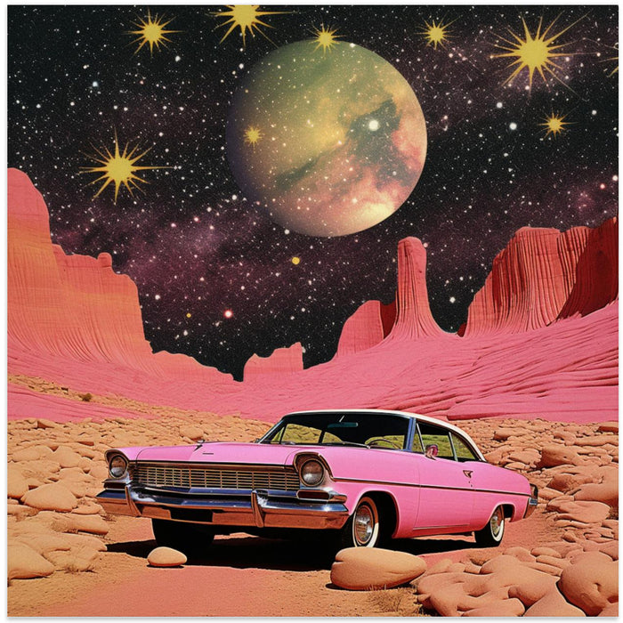 SpaceRide 3.0 by Samantha Hearn Square Canvas Print Art for Modern Home Decor. Decorate your office or living room with canvas artwork