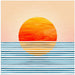 Minimalist Sunset 2 by Kristian Gallagher Square Canvas Print Art for Modern Home Decor. Decorate your office or living room with canvas artwork