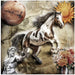 Horse art 3 by Rafal Kulik Square Canvas Print Art for Modern Home Decor. Decorate your office or living room with canvas artwork
