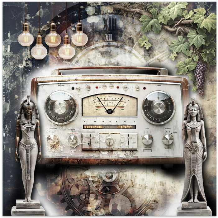 Radio 3 by Rafal Kulik Square Canvas Print Art for Modern Home Decor. Decorate your office or living room with canvas artwork