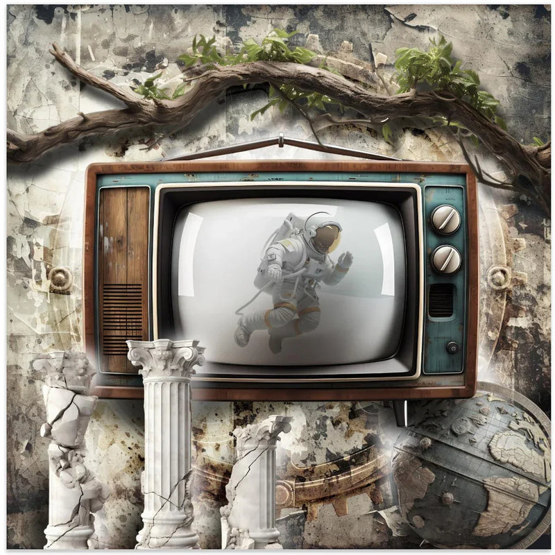 TV art 1 by Rafal Kulik Square Canvas Print Art for Modern Home Decor. Decorate your office or living room with canvas artwork