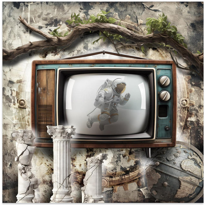 TV art 1 by Rafal Kulik Square Canvas Print Art for Modern Home Decor. Decorate your office or living room with canvas artwork