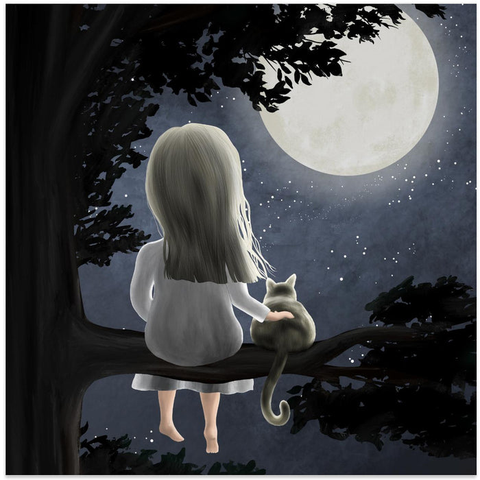 Under the moon by EMELIEmaria Square Canvas Print Art for Modern Home Decor. Decorate your office or living room with canvas artwork