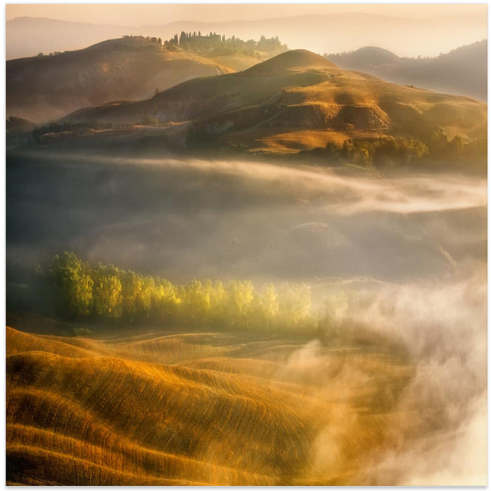 Mists... by Krzysztof Browko Square Canvas Print Art for Modern Home Decor. Decorate your office or living room with canvas artwork