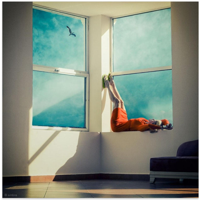 room with a view Square Canvas Art  ambra 