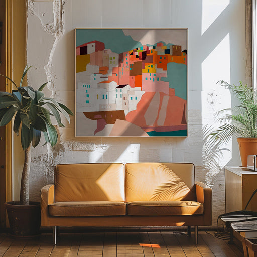 Vernazza 2 Kopie by Ana Rut Bre Square Canvas Print Art for Modern Home Decor. Decorate your office or living room with canvas artwork