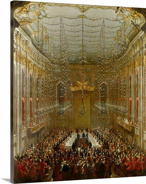 Wedding Supper by Martin van Meytens Canvas Canvas Classic Artwork