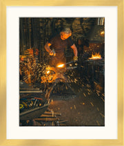 Modern Flat Lighting Gold Picture Frame  shopmodernmemory.com 