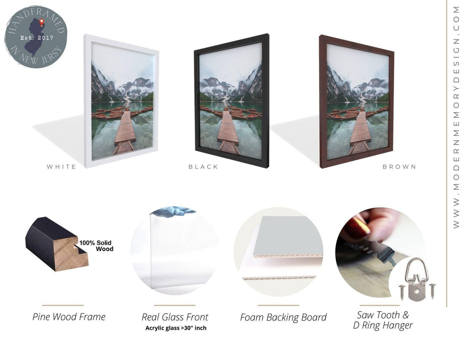 Southern Tide : 22x28 Picture Frame White Wood With Real Glass Express - New Jersey Frame shop custom framing